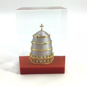 Vintage POPE PAUL VI Lucite Tiara Paperweight Knights Of Columbus